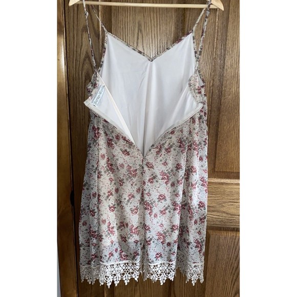 Scrap-Work Large Dress Lace Hem Brown Floral Scrap Work Romantic - Picture 6 of 11